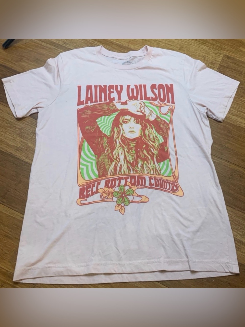 Bell Bottom County Laniey Wilson Pink Graphic Tee - WomenSize Large